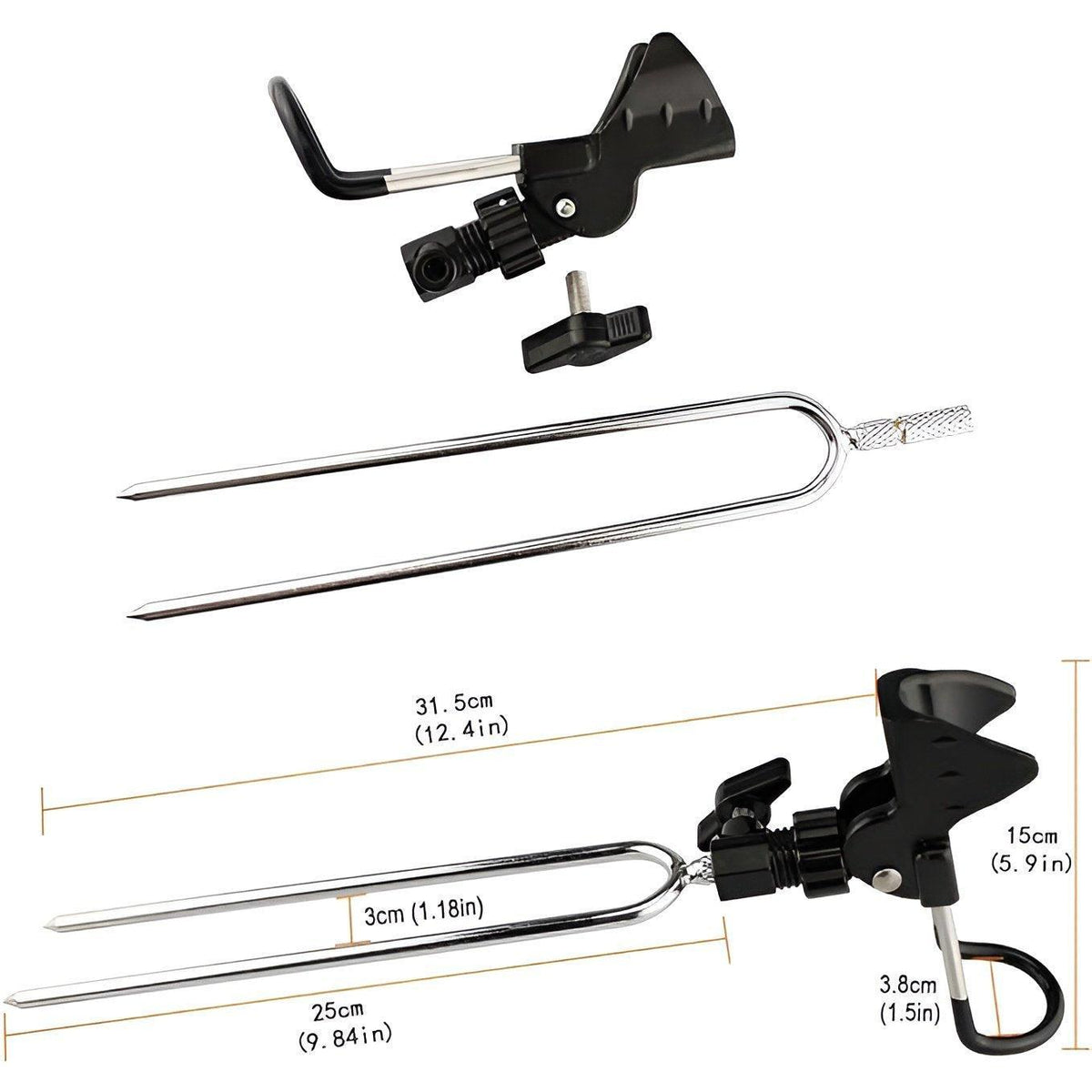 Fishing Rod Bracket Setter Pole Stand Hook Holder Rack Tip-Up Ground Fishing Rod