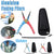 Aluminium Fishing Pliers Hook Removal Line Cutting Mono Braid Fish Grip Au Stock - Red+Silver