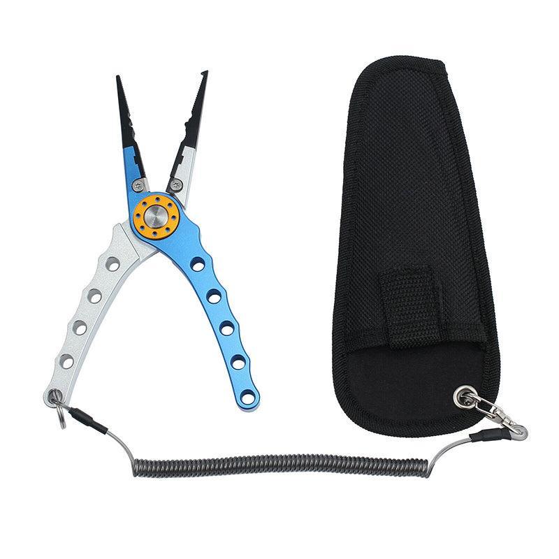 Aluminium Fishing Pliers Hook Removal Line Cutting Mono Braid Fish Grip Au Stock - Red+Silver