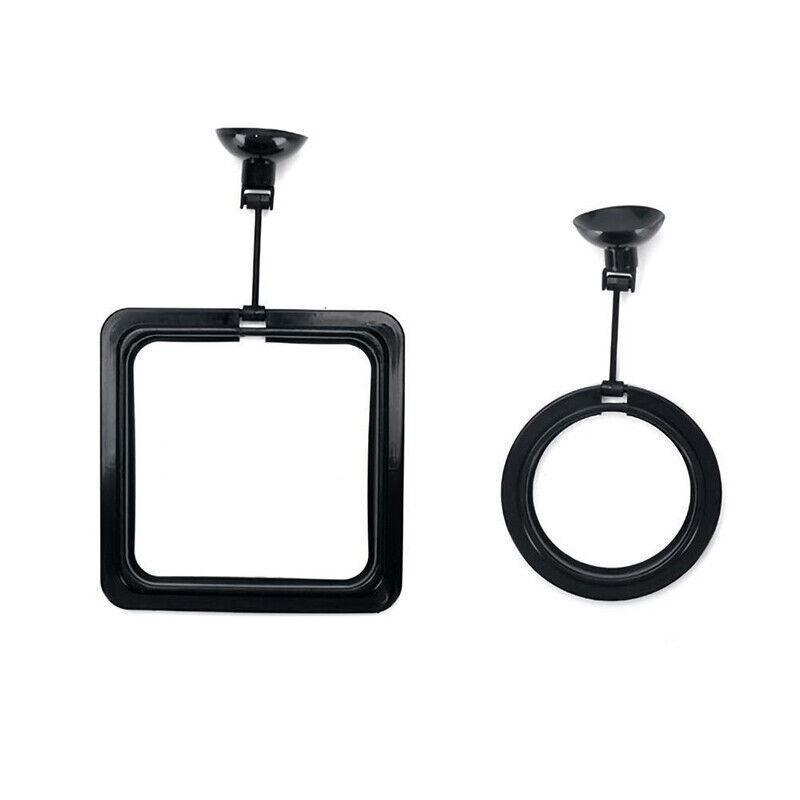 Fish Feeding Ring Aquarium Fish Tank Feeder Floating Fish Food Feeder Fish Food Black - Black Circle