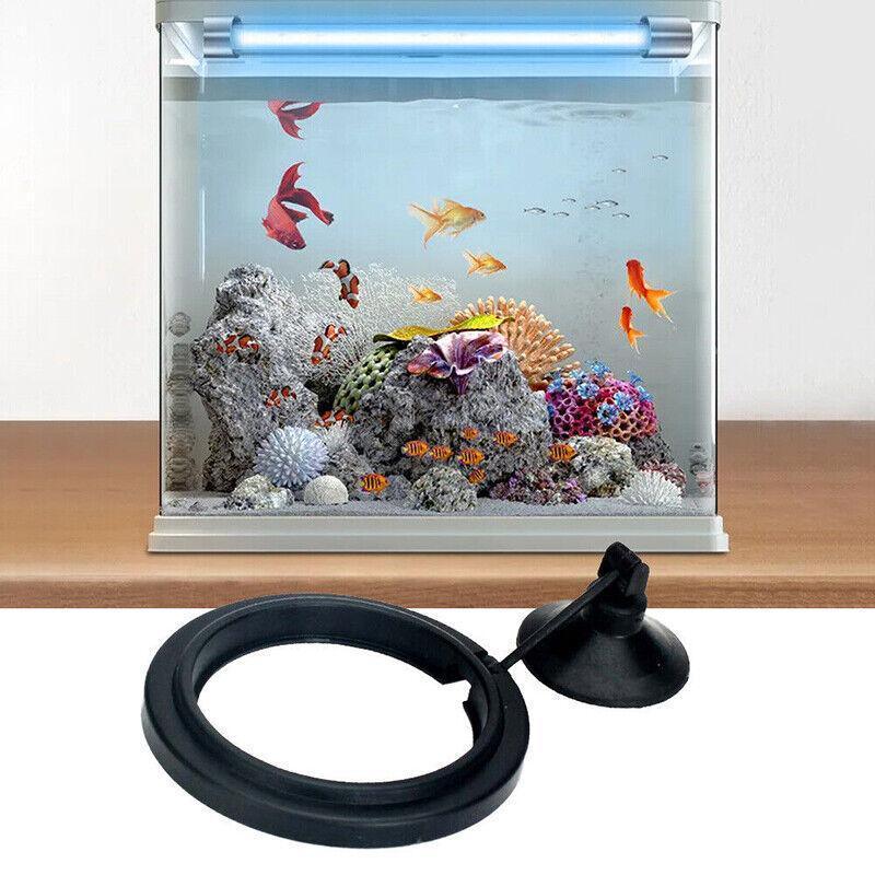 Fish Feeding Ring Aquarium Fish Tank Feeder Floating Fish Food Feeder Fish Food Black - Black Circle