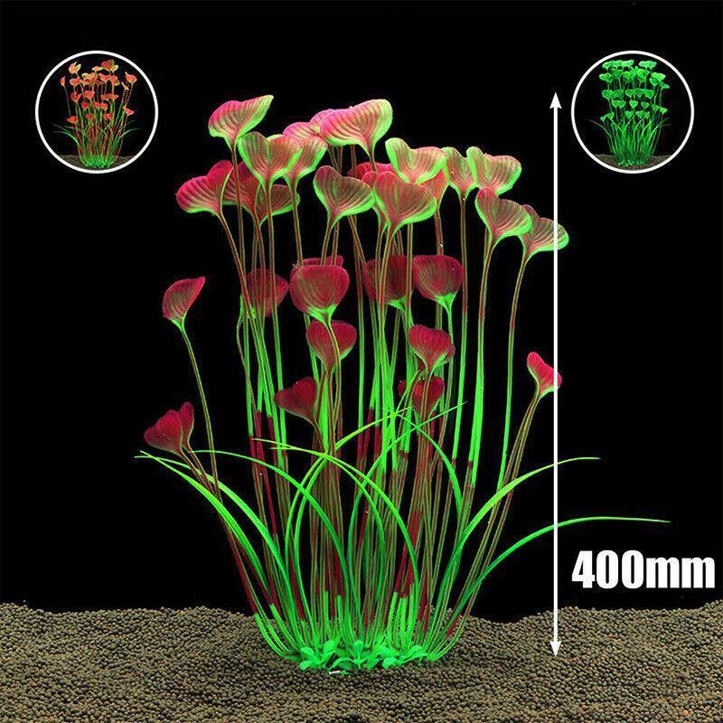 Aquarium 40Cm Artificial Simulation Water Plants Fish Tank Plant Grass Decor Au - Pink
