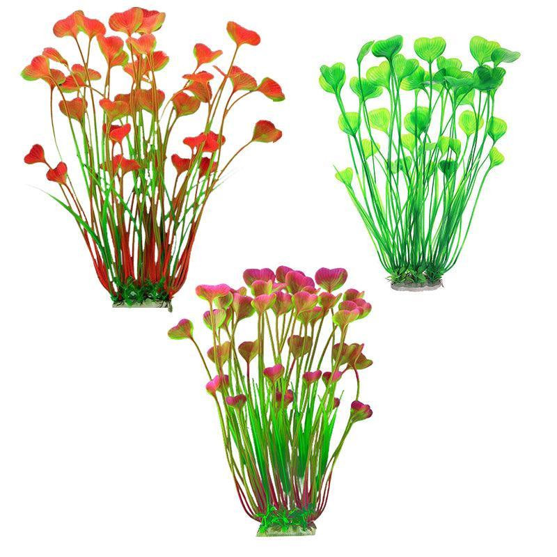 Aquarium 40Cm Artificial Simulation Water Plants Fish Tank Plant Grass Decor Au - Red
