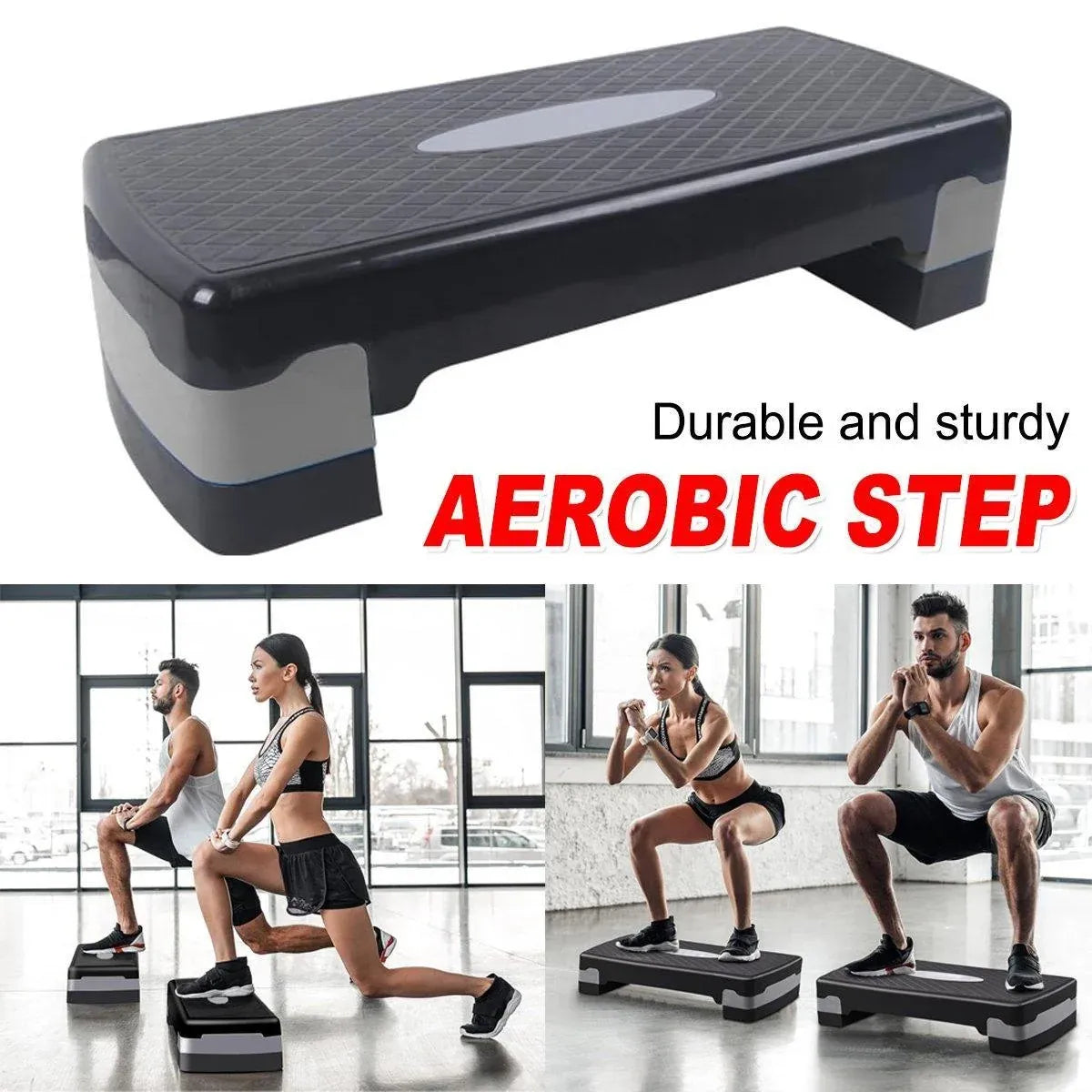 1-Piece Black Aerobic Step Platform
