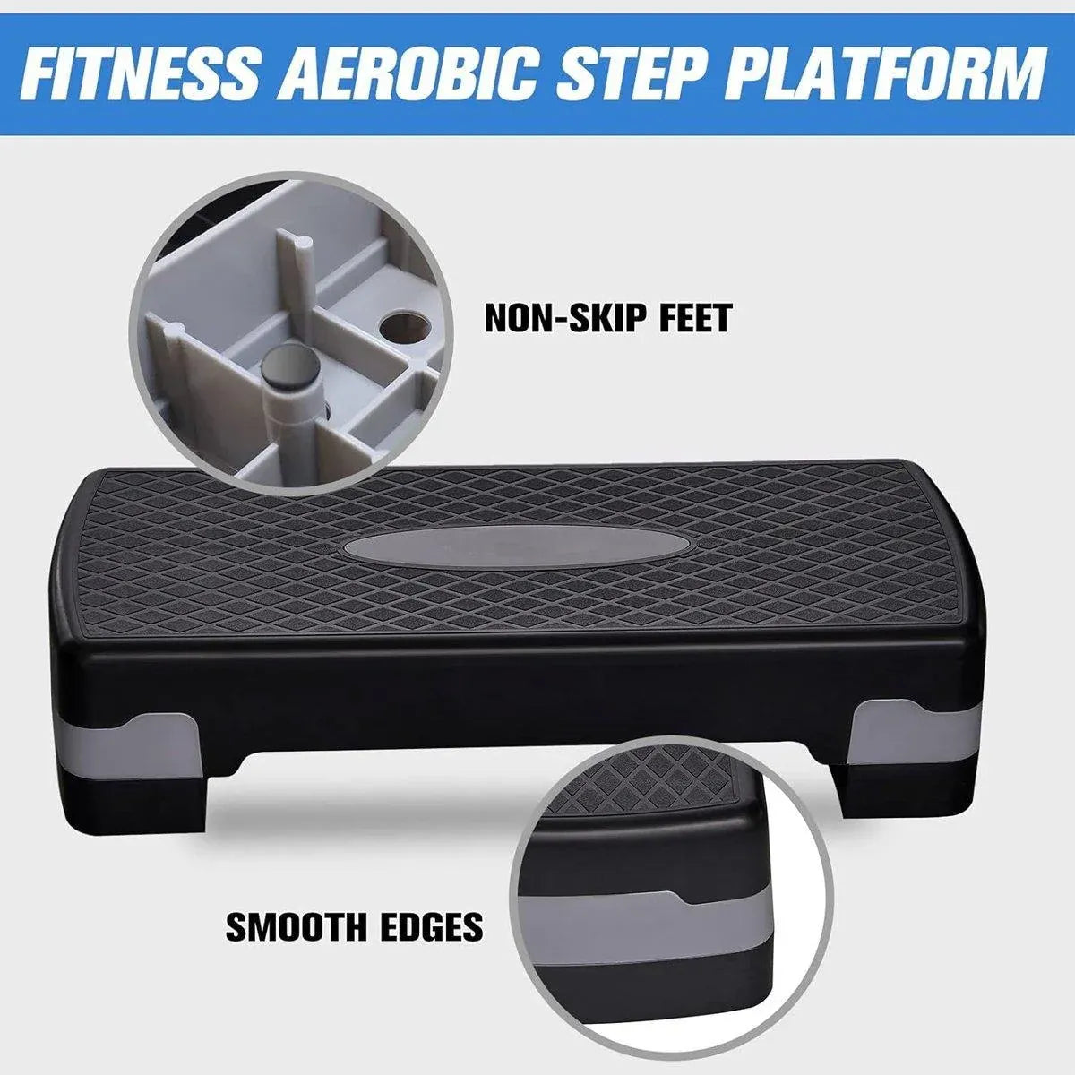 1-Piece Black Aerobic Step Platform