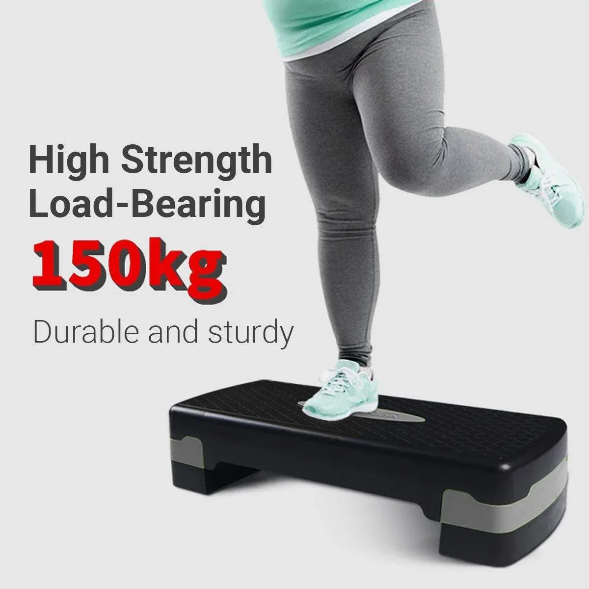 1-Piece Black Aerobic Step Platform