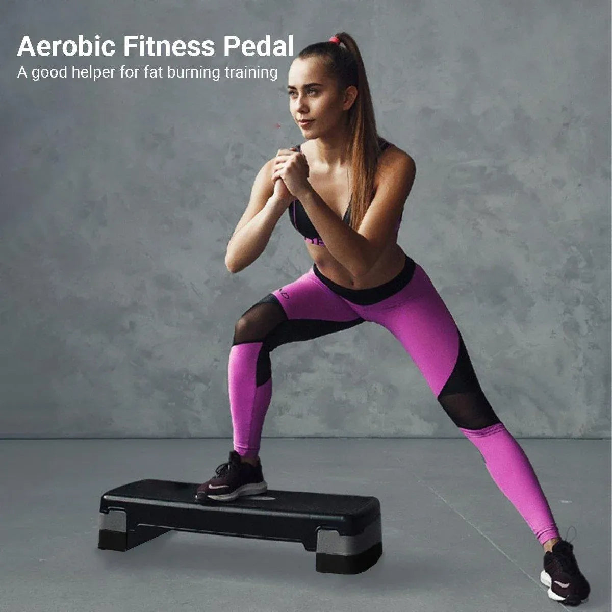 1-Piece Black Aerobic Step Platform