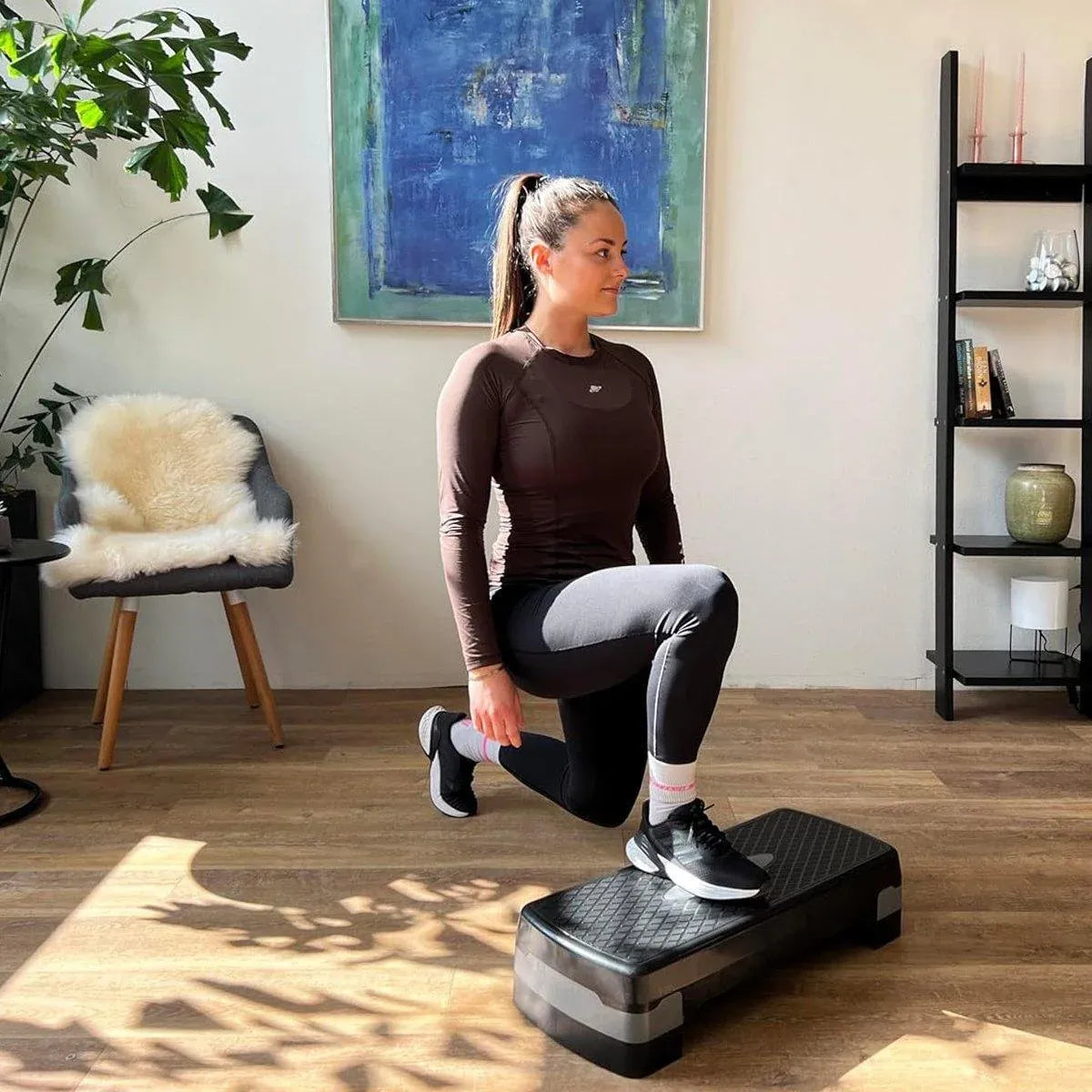 1-Piece Black Aerobic Step Platform