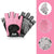 L Size Women Fitness Gym Training Gloves Half Finger Gel Weight Lifting Workout Gloves - Black