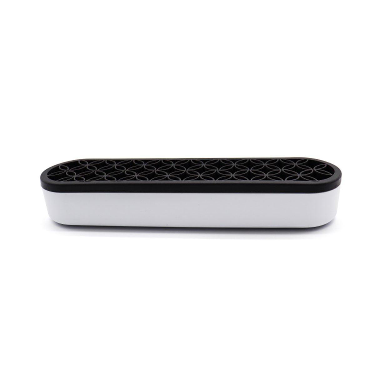 Silicone Makeup Organizer Cosmetic Storage Box Lipstick Brush Holder Desktop Box - Light Grey