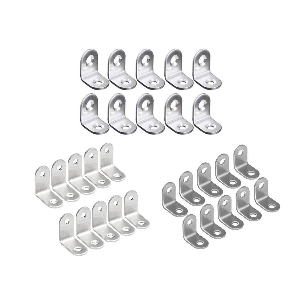 10pcs 90-degree L Type Angle Brackets Right Angle Fixed Support Furniture Connector - 25*25*16mm