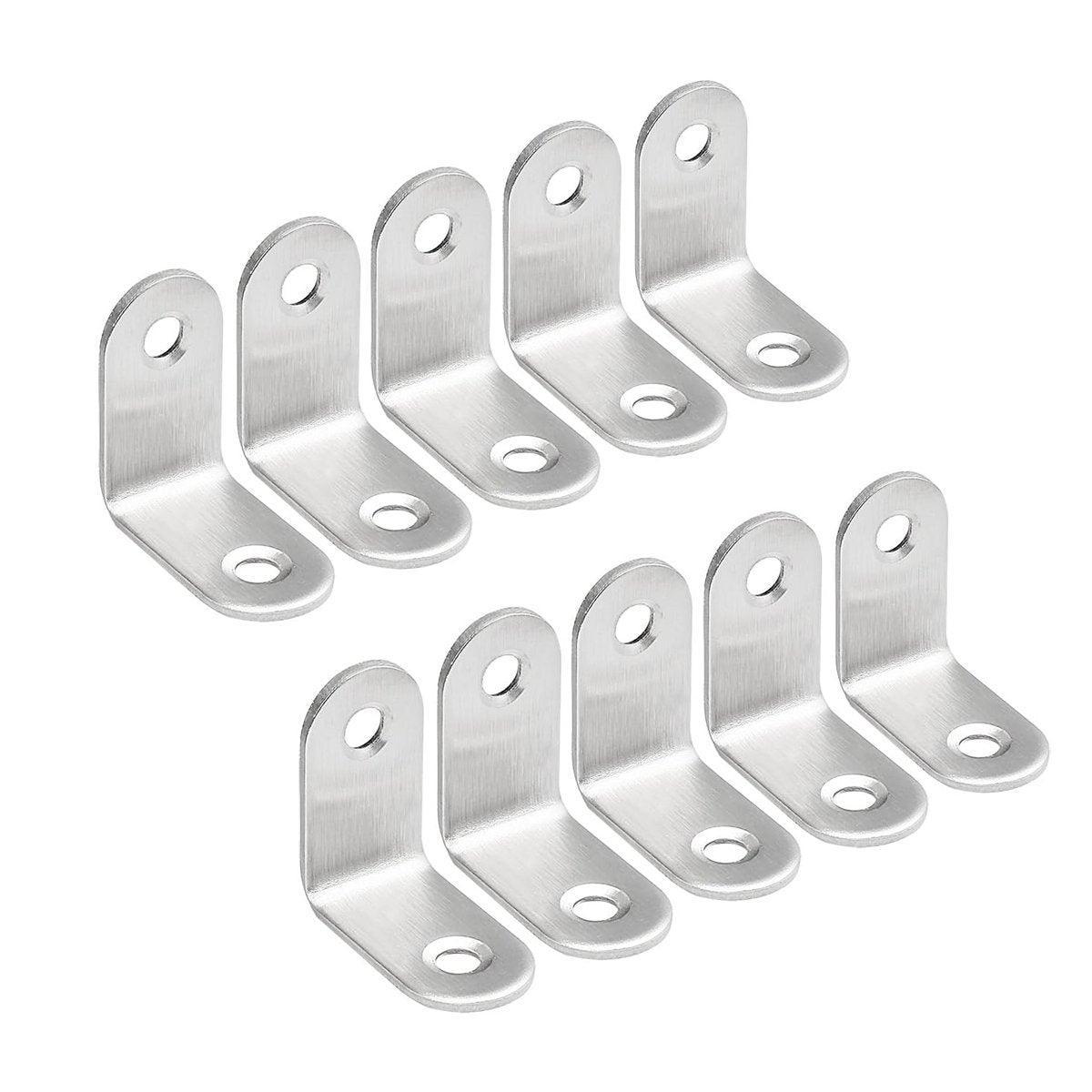 10pcs 90-degree L Type Angle Brackets Right Angle Fixed Support Furniture Connector - 25*25*16mm