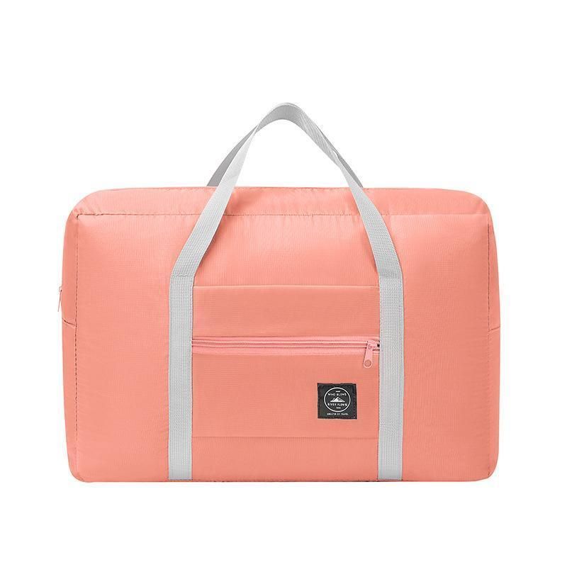Foldable Large Capacity Travel Duffel Bags Oxford Handbag Waterproof Swim Gym - Pink