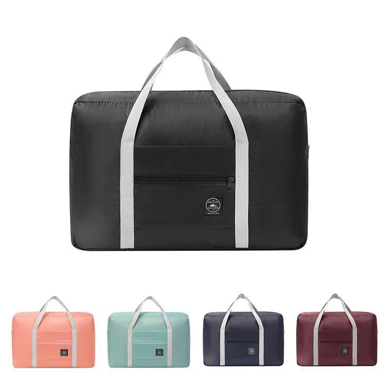 Foldable Large Capacity Travel Duffel Bags Oxford Handbag Waterproof Swim Gym - Pink