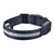 XL Size USB Rechargeable LED Dog Collar Nylon Glow Flashing Light Up Gear - Black