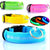 XL Size USB Rechargeable LED Dog Collar Nylon Glow Flashing Light Up Gear - Orange