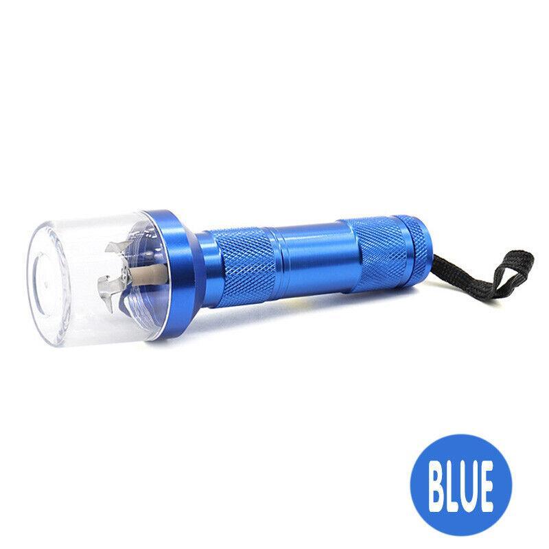 Electric Portable Pocket Metal Herb Weed Tobacco Grinder Spice Crusher Gift Au - Blue