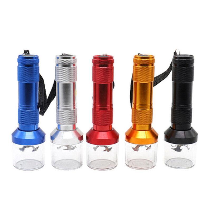 Electric Portable Pocket Metal Herb Weed Tobacco Grinder Spice Crusher Gift Au - Silver