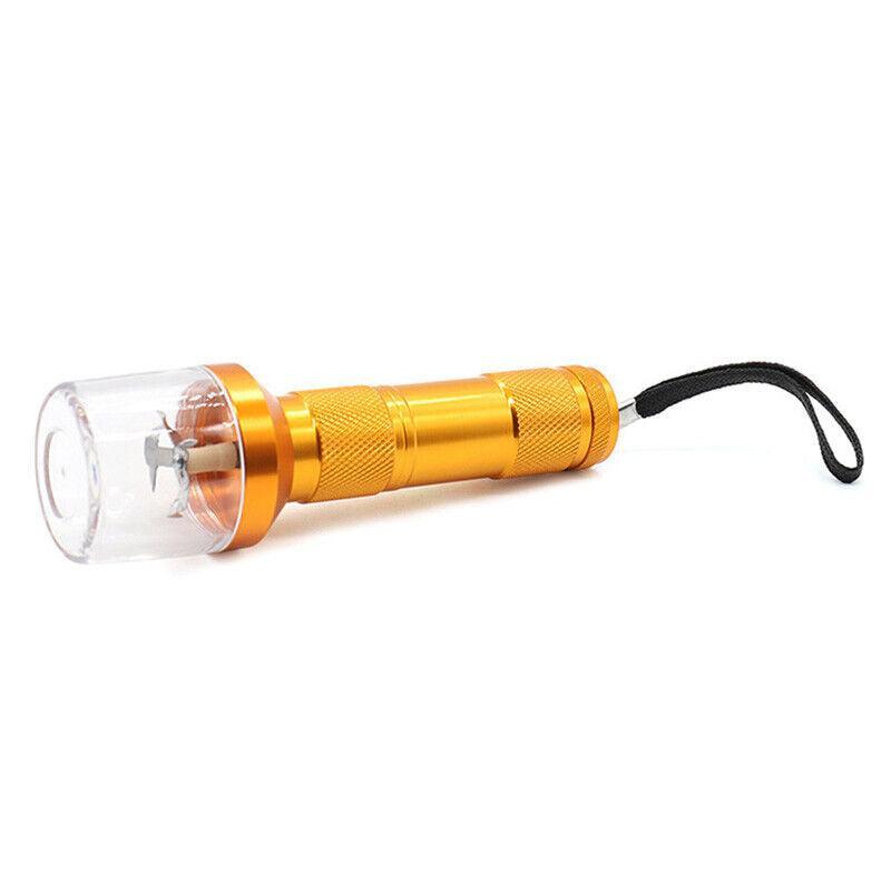 Electric Portable Pocket Metal Herb Weed Tobacco Grinder Spice Crusher Gift Au - Silver
