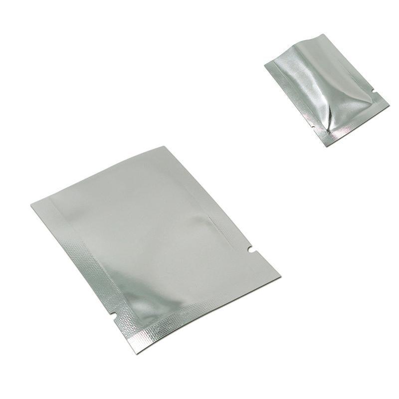 Silver Open Top Aluminum Foil Packaging Bags Heat Seal Vacuum Food Pouches - 20X30CM