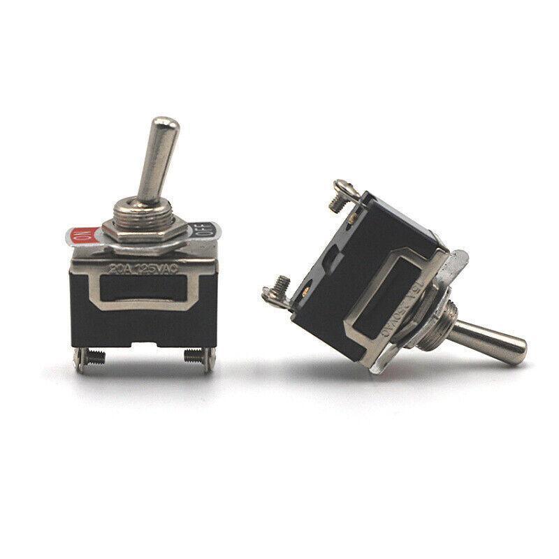 5X Waterproof Toggle Flick Switch 250V On/Off Car Dash Light Metal 12 Volt Boot