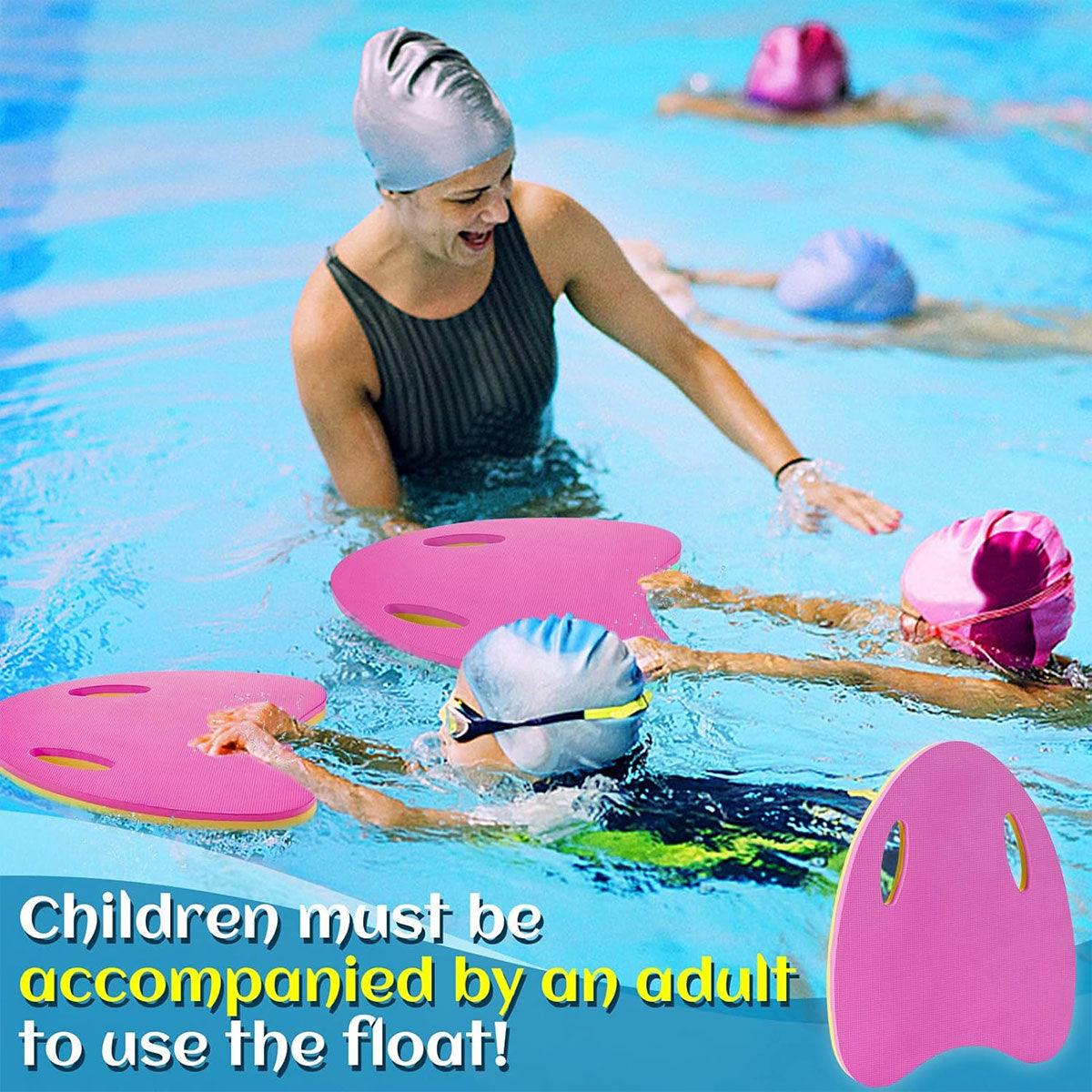 Swimming Back Float for Beginners Buoyancy Pad Gear for Water Training Support - A-shape-Blue