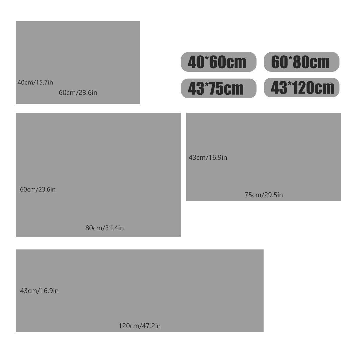 Waterproof Non-Slip Bathroom Shower Mat Anti-Slip Rug Toilet Floor Mat Washable - Grey-60*80cm