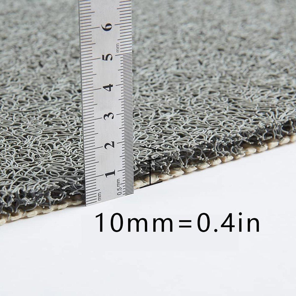 Waterproof Non-Slip Bathroom Shower Mat Anti-Slip Rug Toilet Floor Mat Washable - White-43*120cm