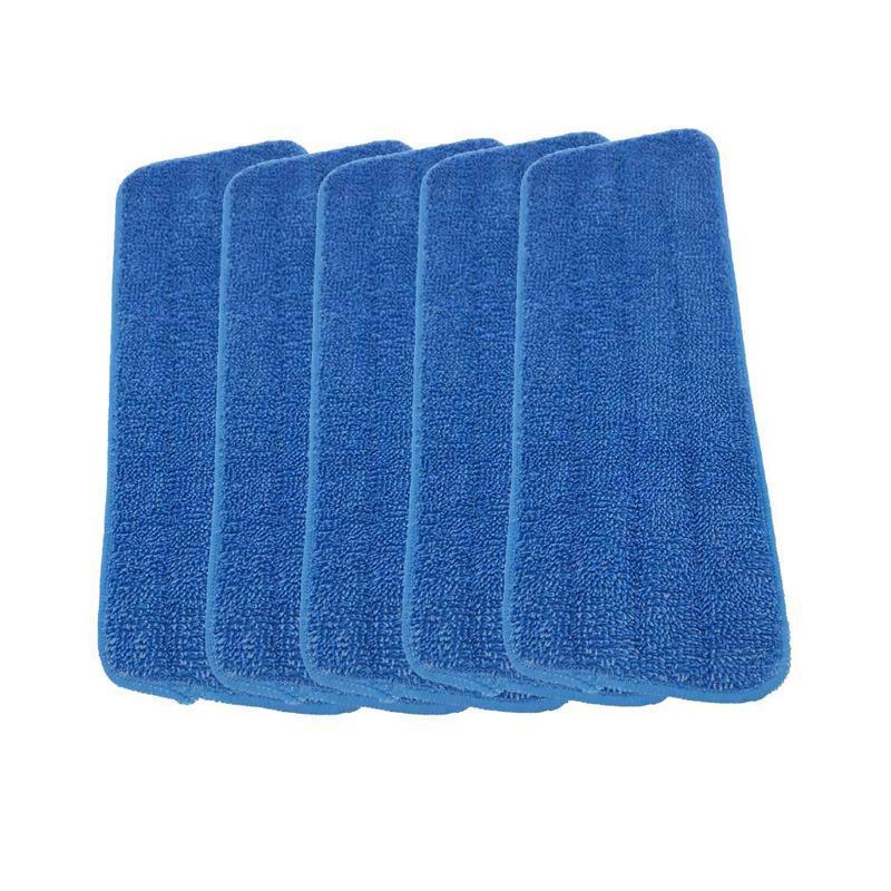 Replacement Microfiber Flat Mop Head Refill Floor Cleaning Pads Absorbent Cloths - Blue