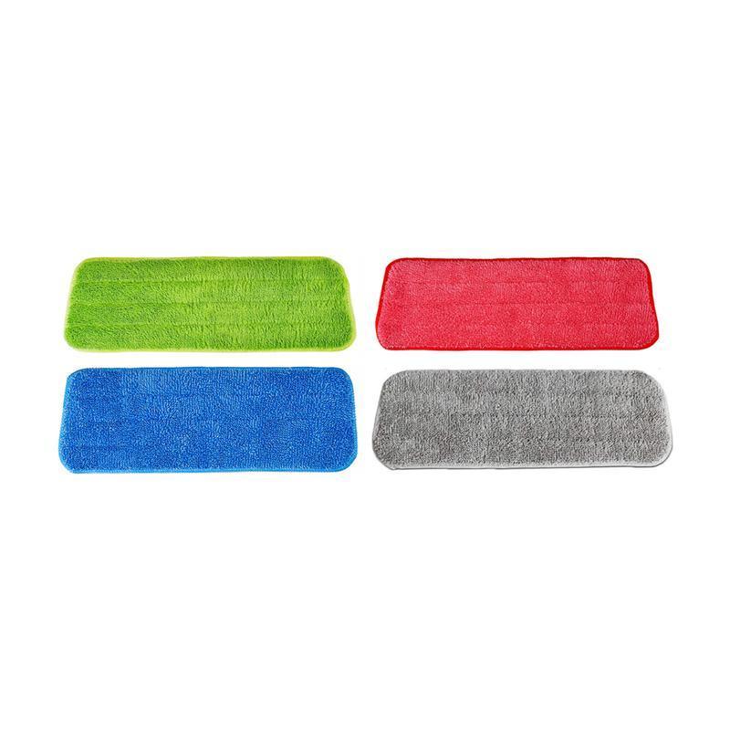 Replacement Microfiber Flat Mop Head Refill Floor Cleaning Pads Absorbent Cloths - Green