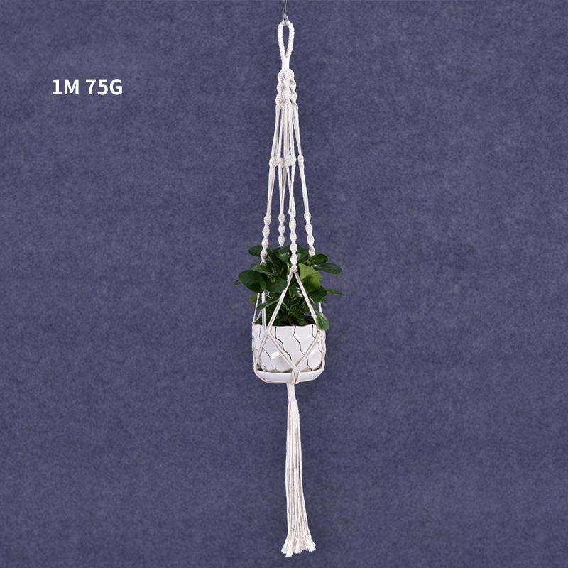Macrame Plant Flower Pot Holder Hanger Hanging Planter Basket Hemp Rope Braided - #11