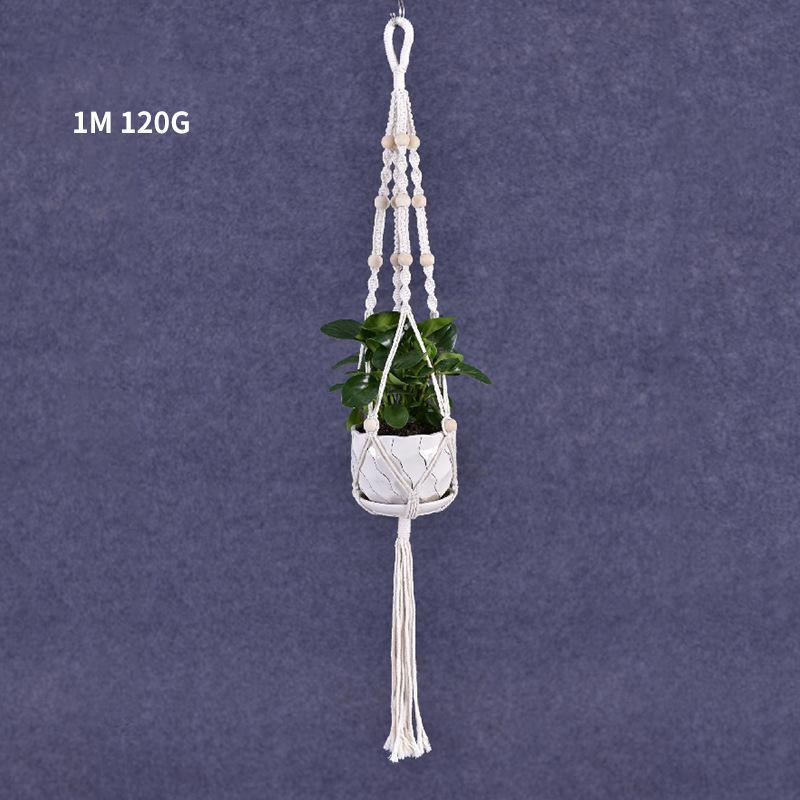 Macrame Plant Flower Pot Holder Hanger Hanging Planter Basket Hemp Rope Braided - #11