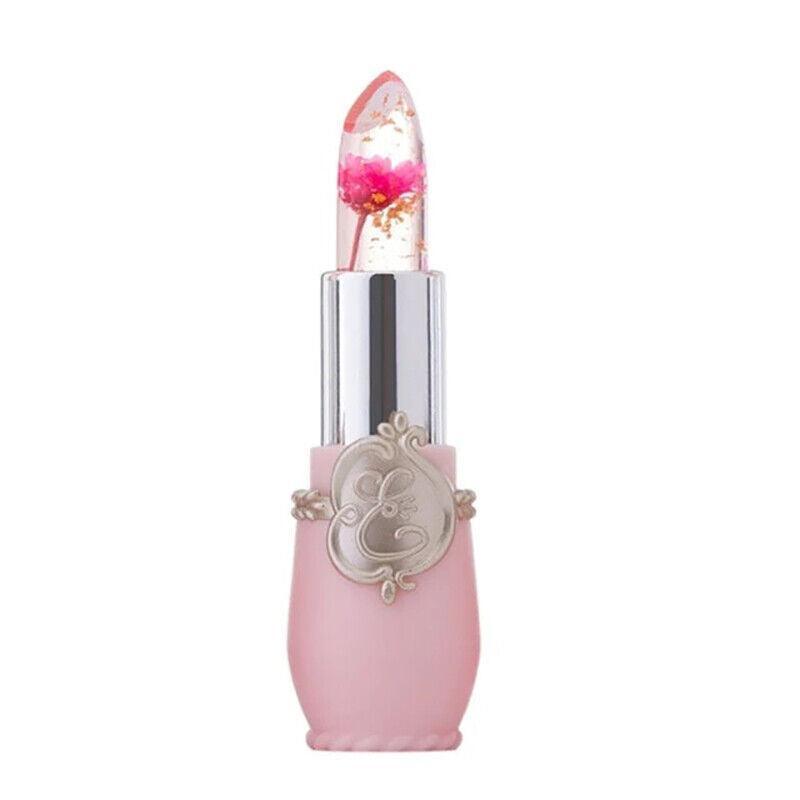 Flower Lipstick Color Jelly Transparent Magic Changing Lip Temperature Change Au - Red