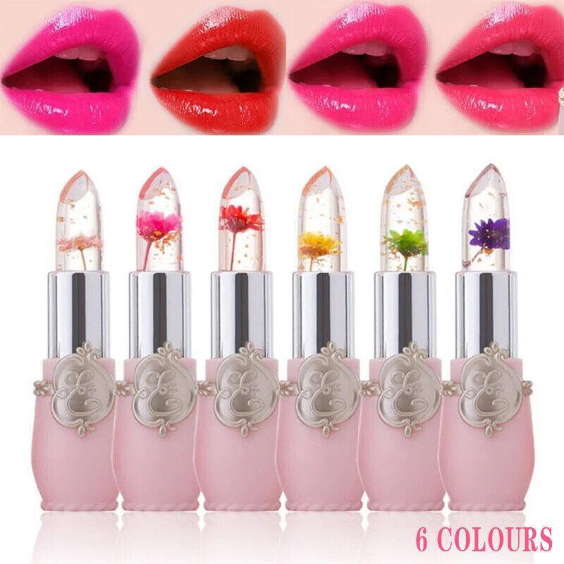 Flower Lipstick Color Jelly Transparent Magic Changing Lip Temperature Change Au - Yellow