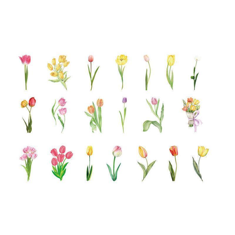 Scrapbooking Flower Stickers Pet Transparent Sticker - B
