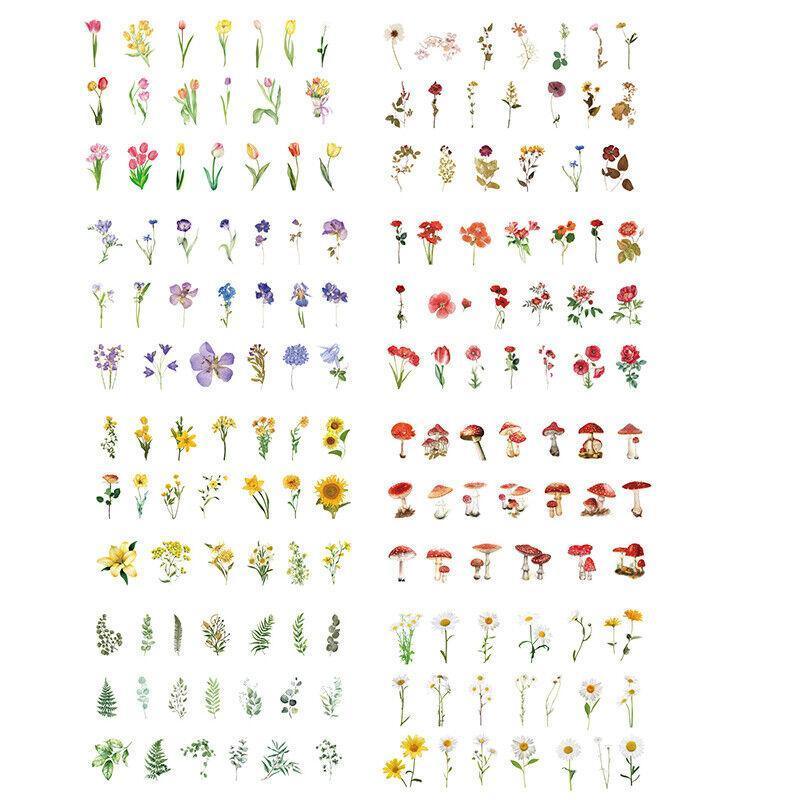 Scrapbooking Flower Stickers Pet Transparent Sticker - D