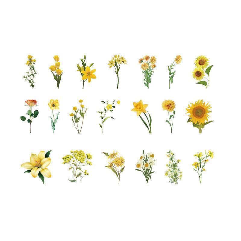 Scrapbooking Flower Stickers Pet Transparent Sticker - D