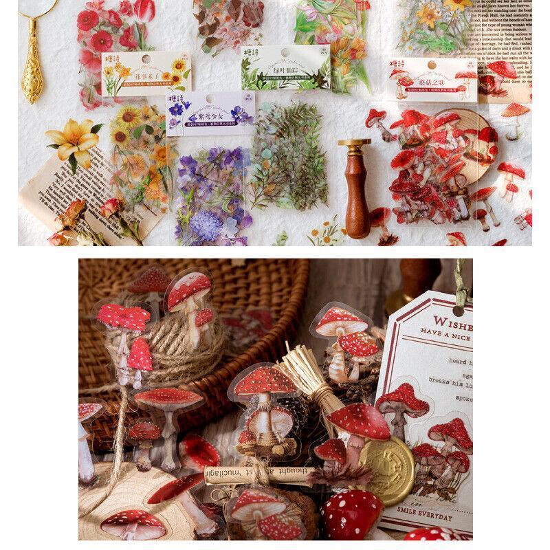 Scrapbooking Flower Stickers Pet Transparent Sticker - E