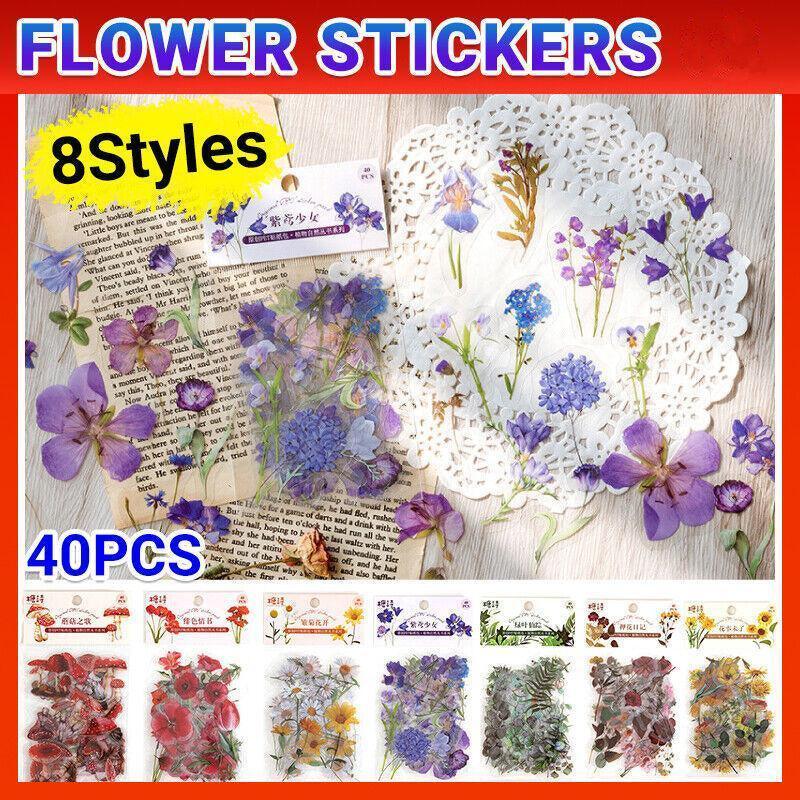 Scrapbooking Flower Stickers Pet Transparent Sticker - F