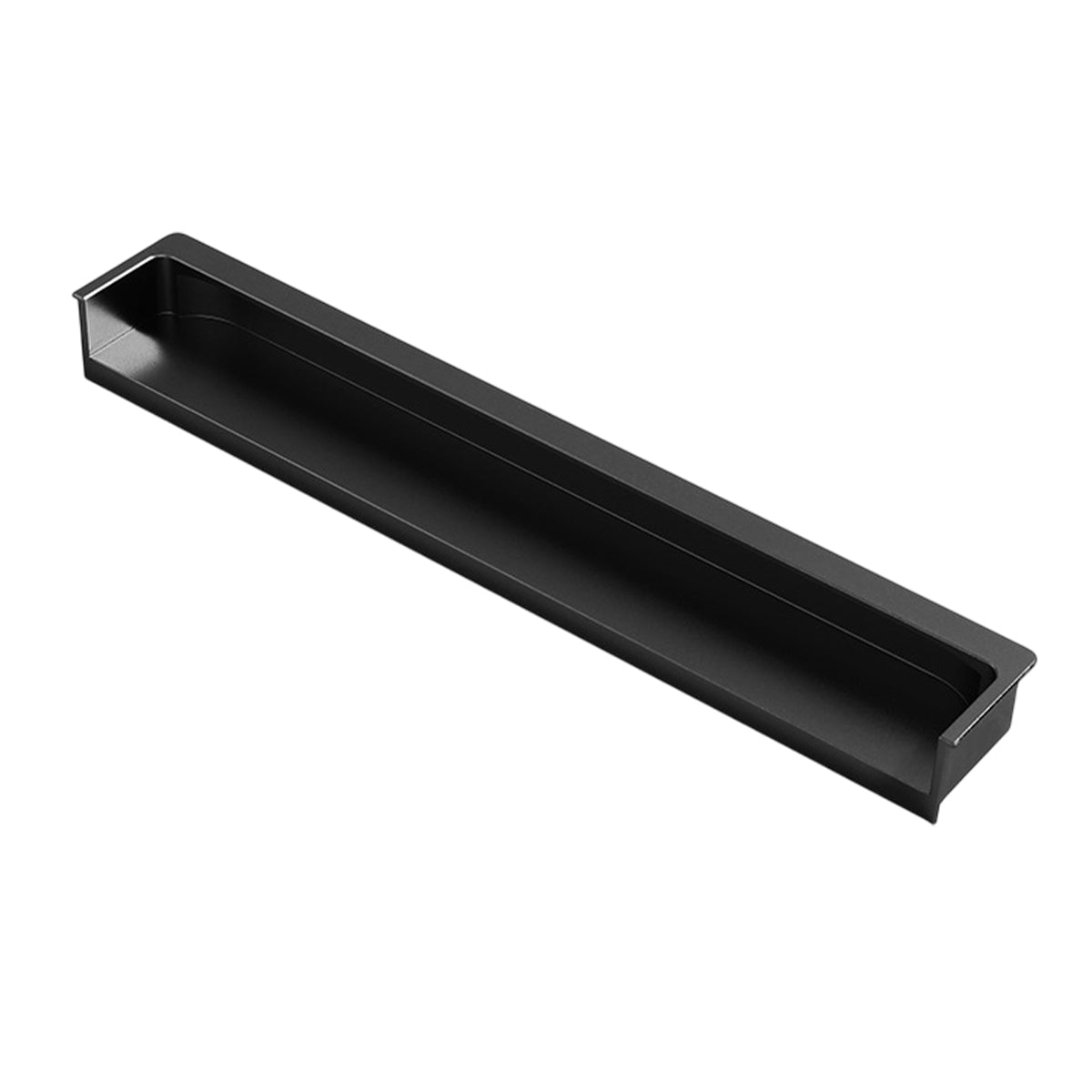 Hidden Recessed Cabinet Handle 120mm 200mm Slotted Drawer Door Pull Furniture - Black-120mm