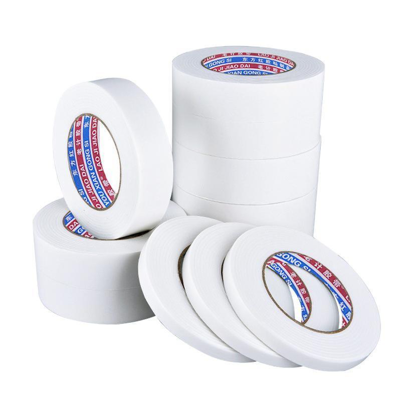 Double Sided White PE Foam Sticky Tape Mounting DIY Craft Strong Adhesive 2.5m - 40mm*2.5m