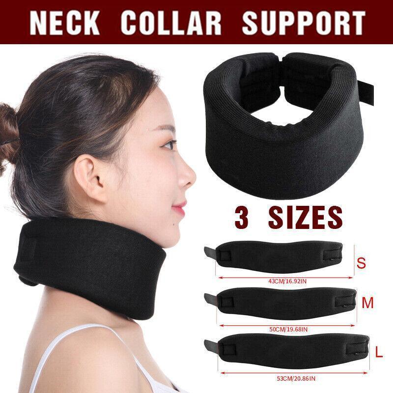 Soft Foam Neck Support Brace Cervical Device Collar Pain Traction Relief Black - M