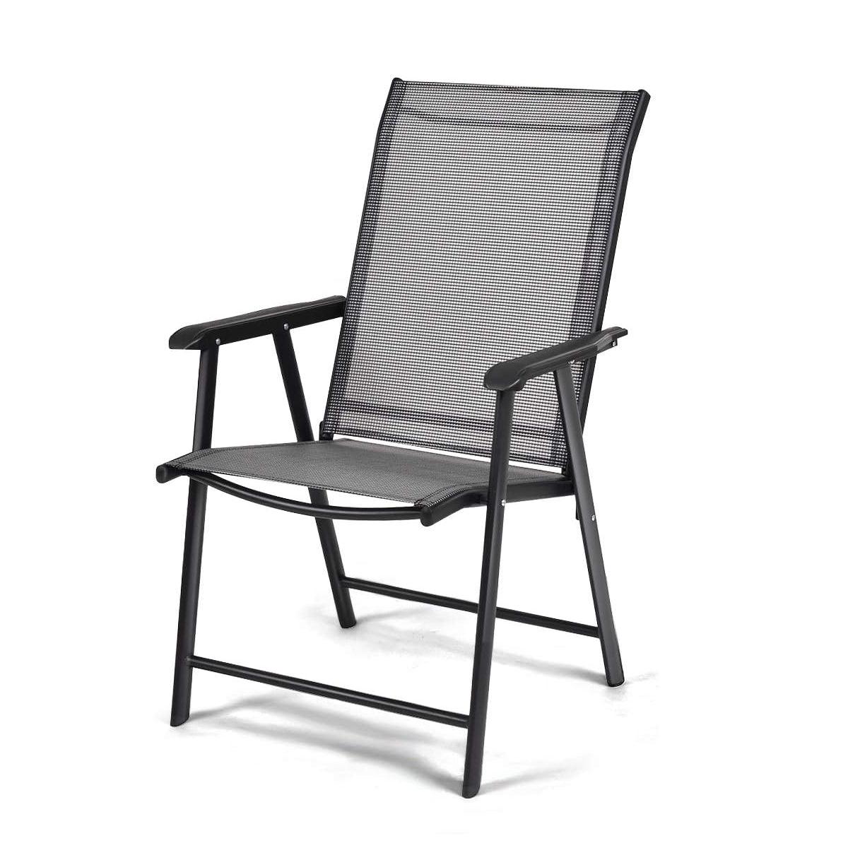 Outdoor Folding Chair Metal Portable Patio Balcony Chair with Backrest Sub Chair