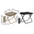 Portable Folding Camping Chair Handbag Stool Lightweight Outdoor Folding Tools - Khaki