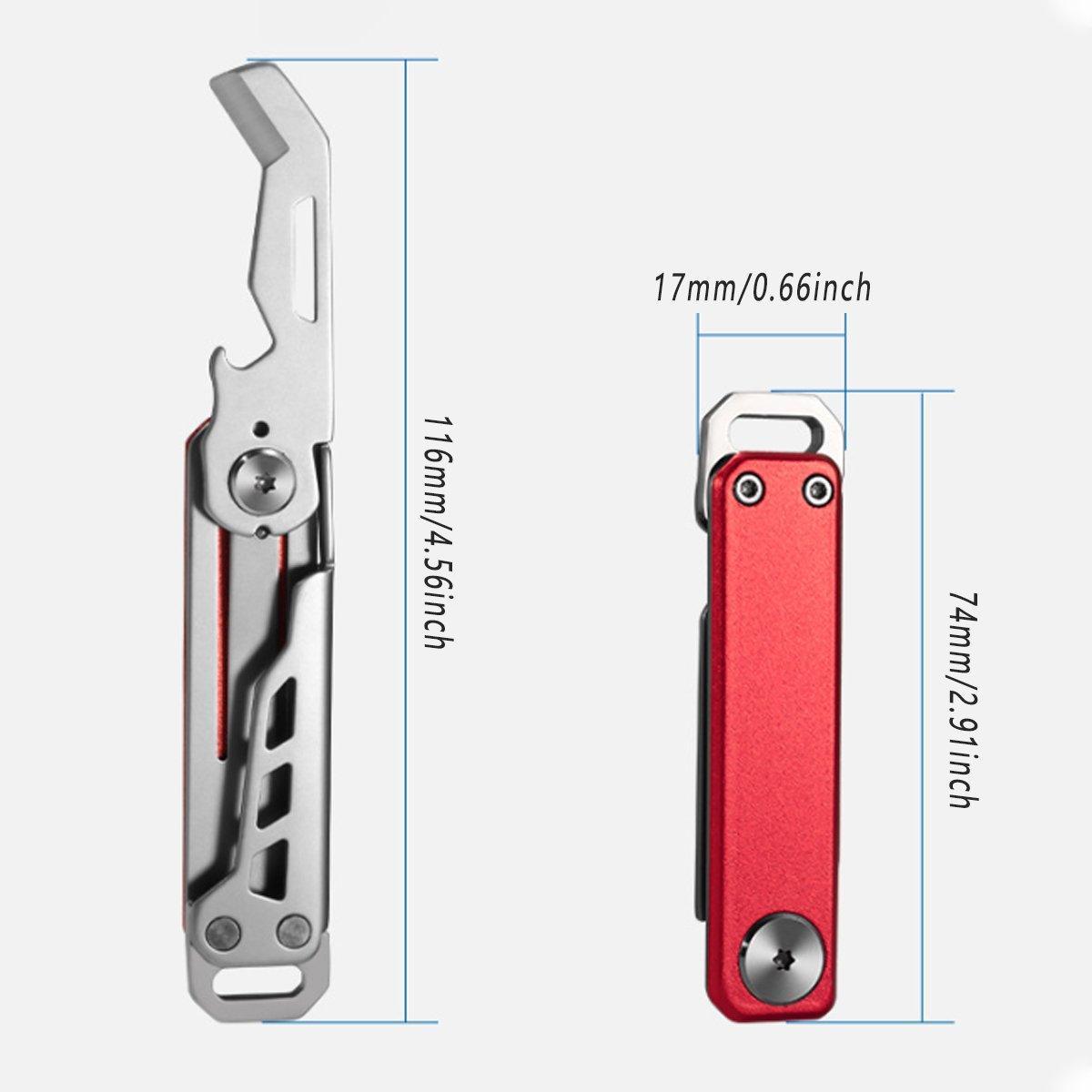 Multifunctional Folding Knife Case Opener Portable Bottle Opener EDC Tool Kit - Black