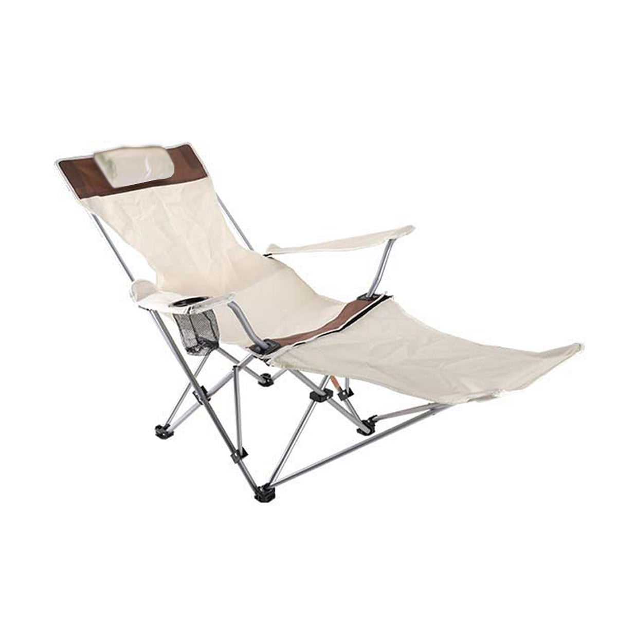 Outdoor Folding Recliner Portable Beach Camping Chair for Sitting and Lying