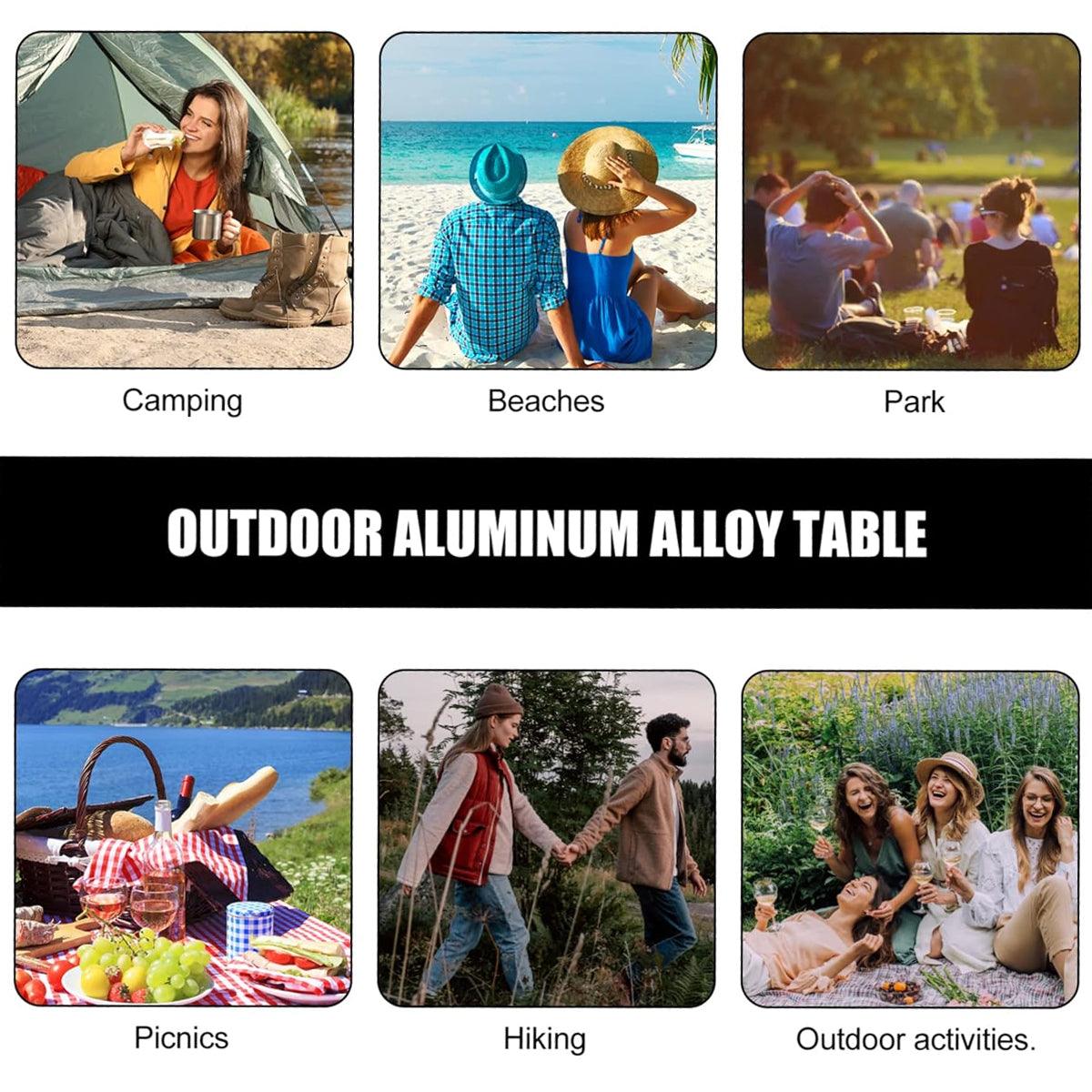 Aluminium Alloy Folding Table Portable Outdoor Camping Picnic Multifunctional