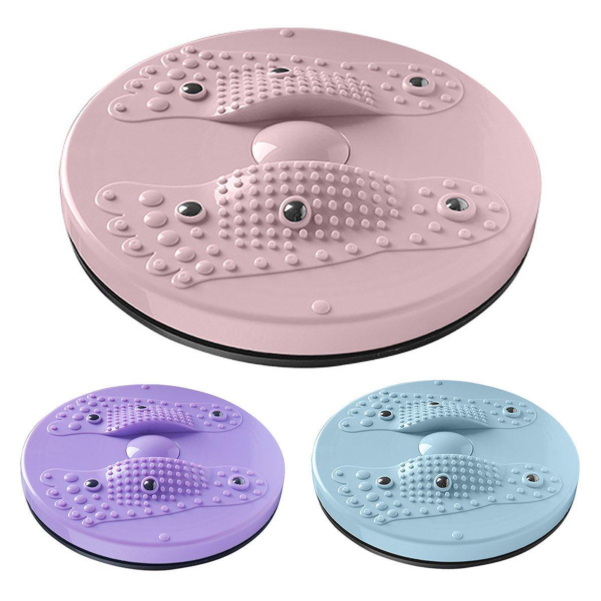 Waist Twisting Disc Abdominal Exercise Board for Home Gym and Yoga Fitness Training - Pink