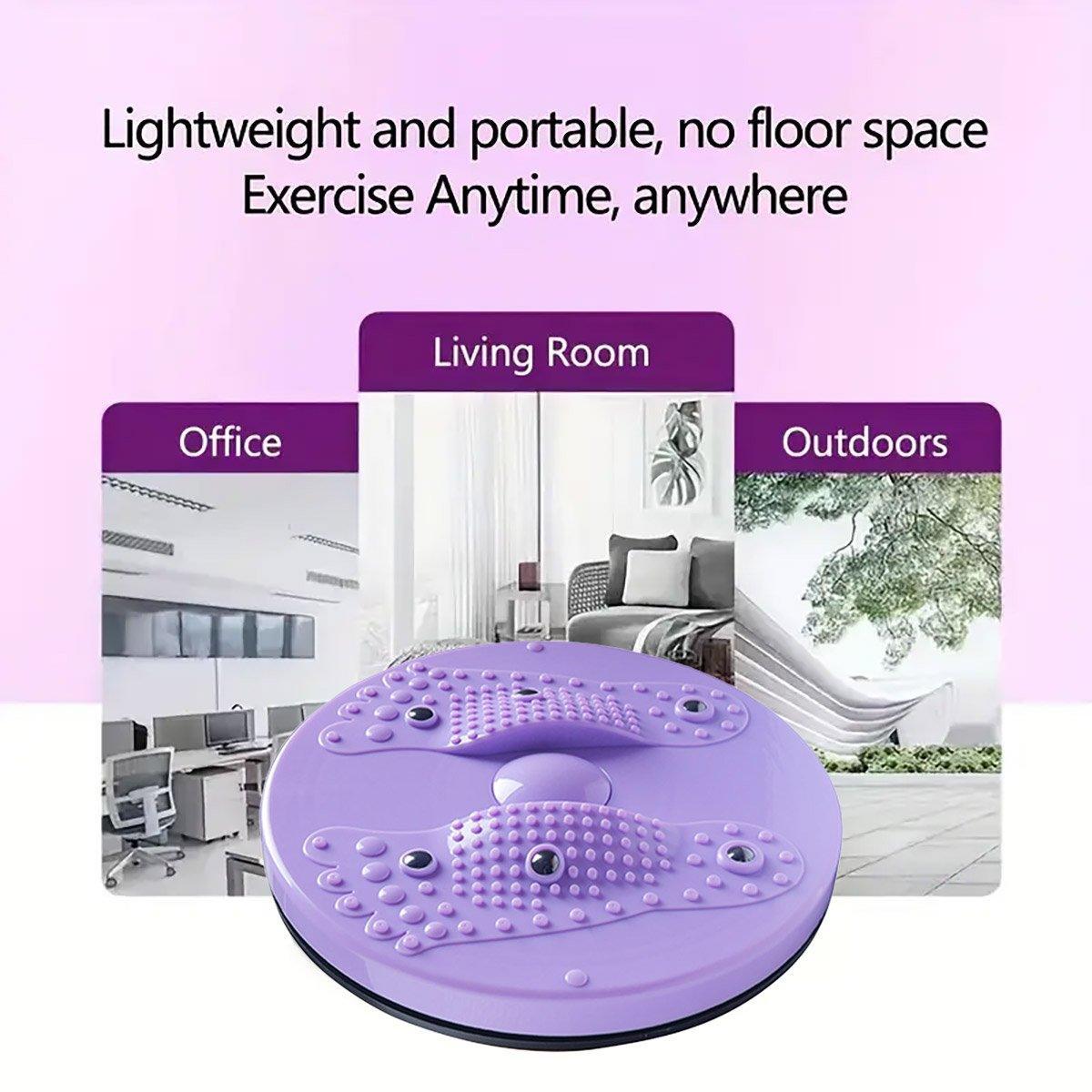 Waist Twisting Disc Abdominal Exercise Board for Home Gym and Yoga Fitness Training - Purple