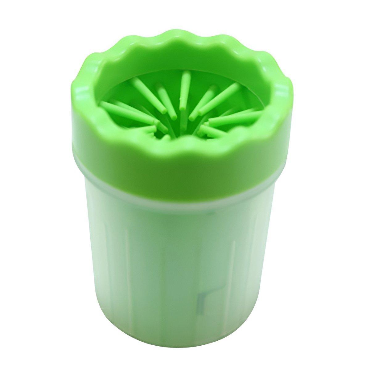 Dog Paw Cleaner Pet cat Foot Washer Cup Feet Clean Brush Cleaning Paws Wash Tool - Green